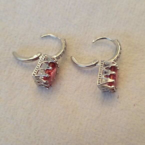❤Elegant Pink Gemstone Earrings - Picture 3 of 6